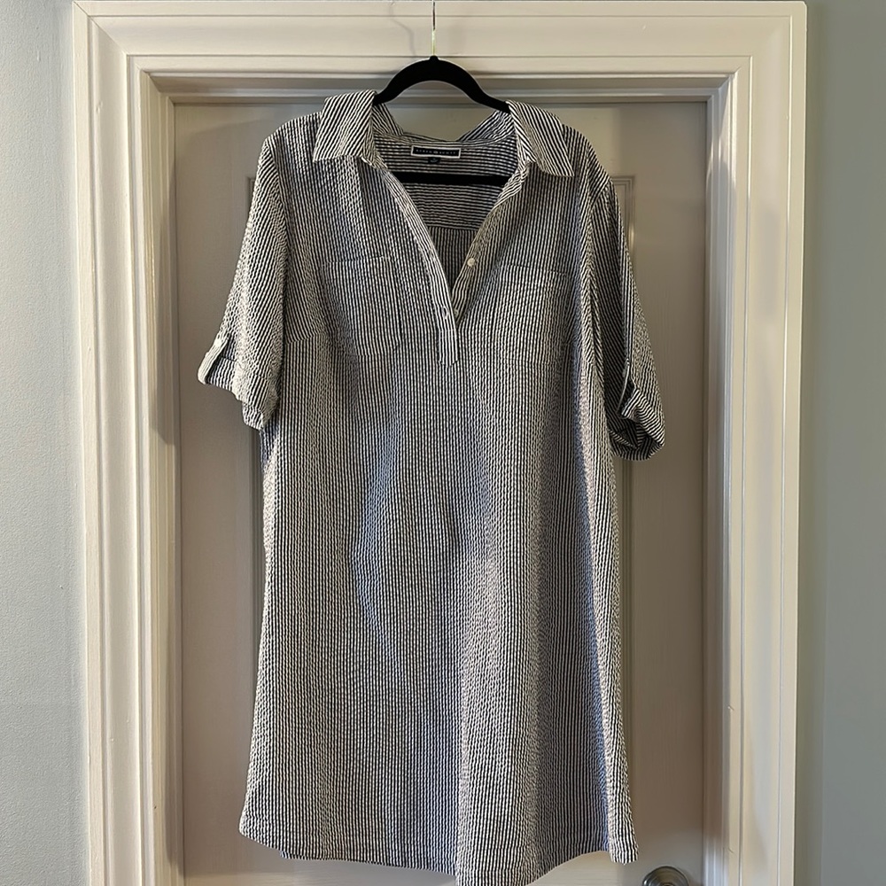 Karen Scott Seersucker Dress